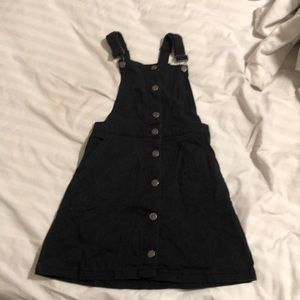 Black Jean overall skirt
